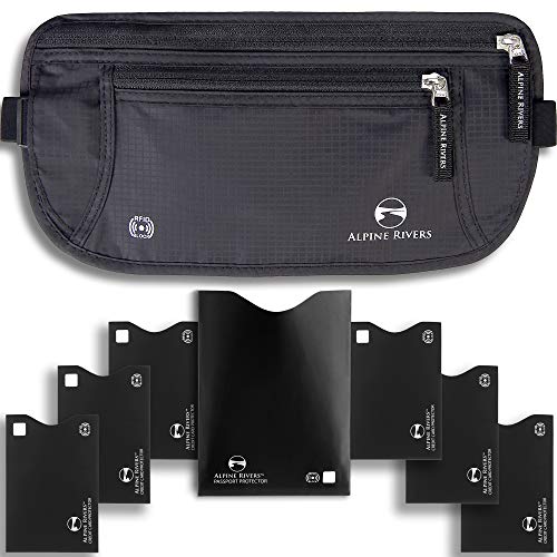 RFID money belt pocket layout and features