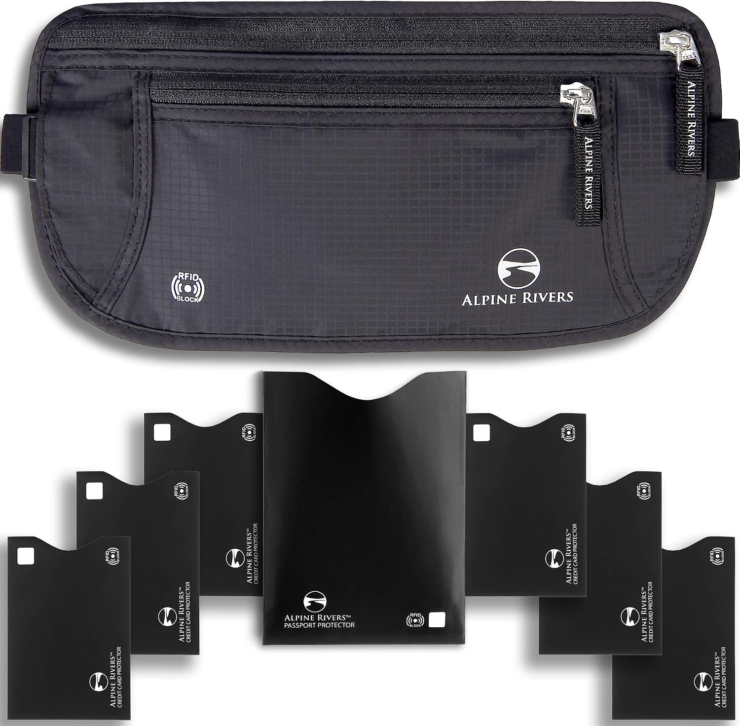 Alpine Rivers RFID money belt, official listing main image