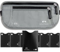 Alpine Rivers Graphite Gray RFID money belt with the included RFID blocking sleeves.