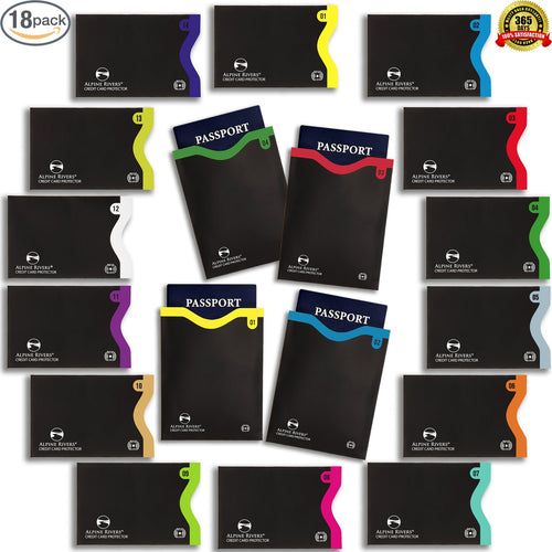 Alpine Rivers colour-coded numbered RFID sleeves, all top-load