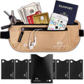 Alpine Rivers RFID blocking money belt, Sahara Sand