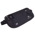 Alpine Rivers RFID blocking money belt, Onyx Black, hidden travel wallet