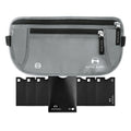 Alpine Rivers hidden RFID money belt, Graphite Gray, with 7 RFID sleeves