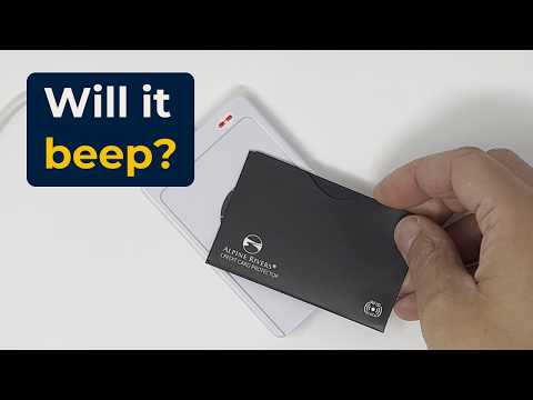 Ten live card-reader tests of Alpine Rivers RFID blocking sleeves, one take each